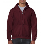 Bluza Heavy Blend z kapturem na zamek - maroon