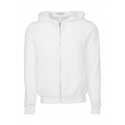 Bluza z kapturem na zamek Unisex - dtg white