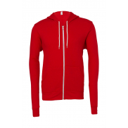 Bluza z kapturem na zamek Unisex - red