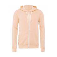 Bluza z kapturem na zamek Unisex - peach