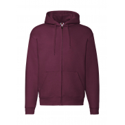 Bluza z kapturem zapinana na zamek Premium - burgundy