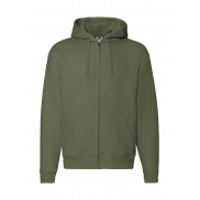 Bluza z kapturem zapinana na zamek Premium - classic olive