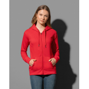 Damska bluza z kapturem na zamek Select - black opal