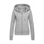 Damska bluza z kapturem na zamek Select - grey heather