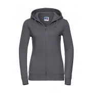 Damska bluza z kapturem na zamek Authentic - convoy grey