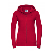 Damska bluza z kapturem na zamek Authentic - classic red