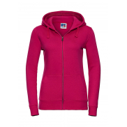 Damska bluza z kapturem na zamek Authentic - fuchsia