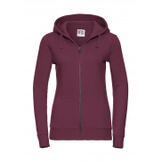 Damska bluza z kapturem na zamek Authentic - burgundy