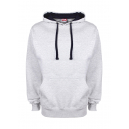 Bluza Contrast z kapturem - sport grey/navy