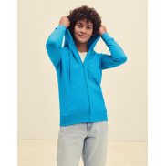 Damska lekka bluza z kapturem na zamek Ladies - white