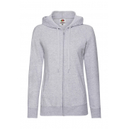 Damska lekka bluza z kapturem na zamek Ladies - heather grey
