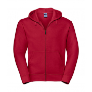 Męska bluza z kapturem na zamek Authentic - classic red