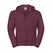 Męska bluza z kapturem na zamek Authentic - burgundy