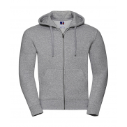 Męska bluza z kapturem na zamek Authentic - light oxford