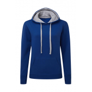 Damska bluza z kapturem Contrast Hoodie - royal/light oxford