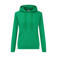 Damska Bluza z kapturem Classic - heather green
