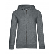 Damska bluza na zamek z kapturem QUEEN - heather mid grey