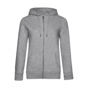 Damska bluza na zamek z kapturem QUEEN - heather grey