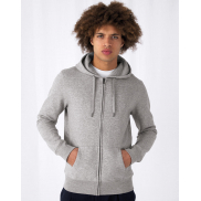 Bluza na zamek z kapturem KING - white