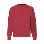Bluza Raglan ze ściągaczem - heather red