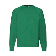 Bluza Raglan ze ściągaczem - heather green