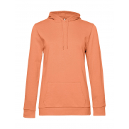 Damska bluza z kapturem #Hoodie French Terry - melon orange