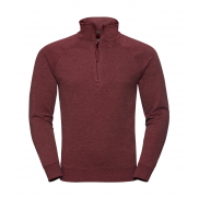 Męska bluza HD z krótkim zamkiem - maroon marl