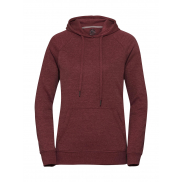 Damska bluza z kapturem HD - maroon marl