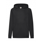 Dziecięca lekka bluza z kapturem - black