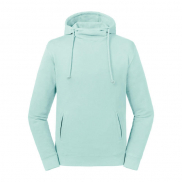 Bluza Organiczna z kapturem High Collar - aqua