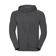 Męska bluza z kapturem na zamek - grey marl