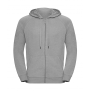 Męska bluza z kapturem na zamek - silver marl