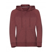 Damska bluza z kapturem na zamek - white