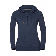 Damska bluza z kapturem na zamek - bright navy marl