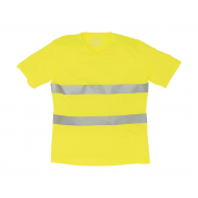 T-shirt v-neck Fluo - fluo yellow