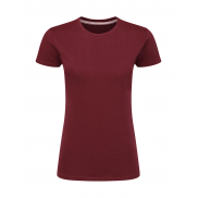 Damski T-shirt Signature Tagless Tee - burgundy