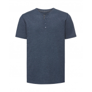 Męski T-shirt HD Henley - white