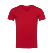 Organic Meski V-neck James - pepper red