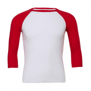 T-Shirt Baseball 3/4 - white/red