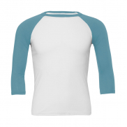 T-Shirt Baseball 3/4 - white/denim