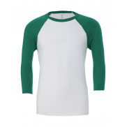 T-Shirt Baseball 3/4 - white/kelly green