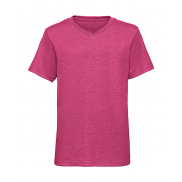 Chłopięcy podkoszulek V-neck HD - pink marl