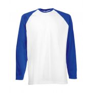 Podkoszulek Baseball z długimi rękawami - white/royal