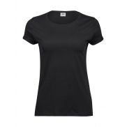 Damski T-Shirt Roll-Up - black