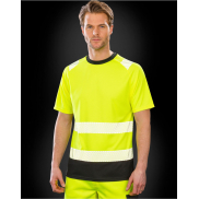 T-shirt ochronny z recyklingu - fluorescent orange