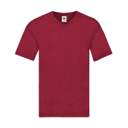 Original V-Neck T - brick red