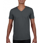 Męski V-Neck Softstyle - charcoal