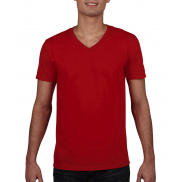 Męski V-Neck Softstyle - red