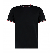 T-shirt Fashion Fit Tipped - black/white/red