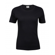 Damski T-Shirt Interlock - black